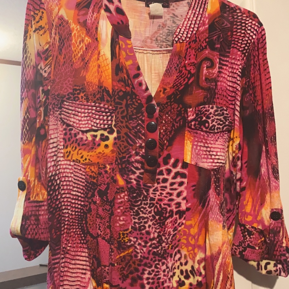 Mixed print top